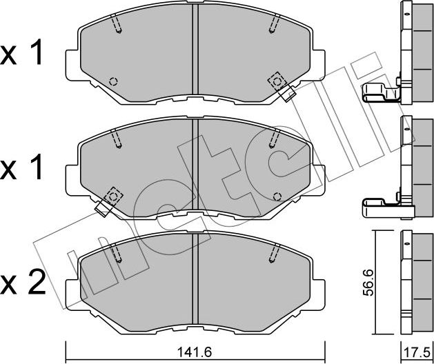 Тормозные колодки Metelli. Артикул 22-0606-0