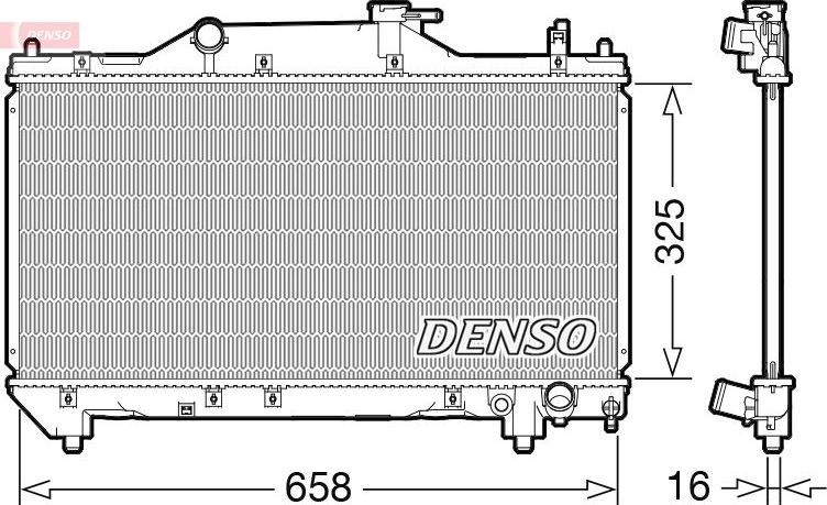 Радиатор охлаждения двигателя Denso. Артикул DRM50131
