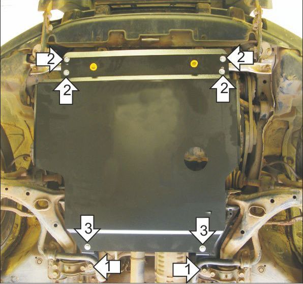 Защита Мотодор для картера, КПП Honda CR-V I 1997-2002. Артикул 70808