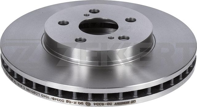 Тормозной диск Zekkert передний для Toyota Wish I 2003-2009. Артикул BS-6334