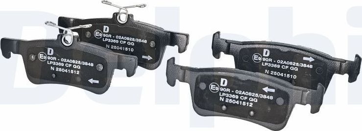 Тормозные колодки Delphi (Semi-Metallic). Артикул LP3369