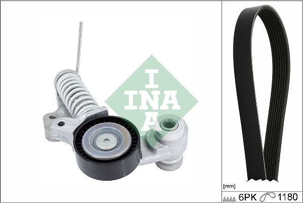 Приводной ремень поликлиновой с роликами (комплект) Ina для Volvo XC40 I 2017-2026. Артикул 529 0485 10