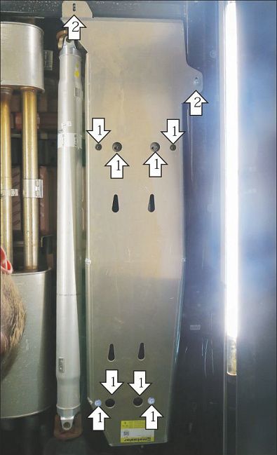 Защита алюминиевая Мотодор для топливного бака Ford F-150 Raptor 2017-2026. Артикул 30711