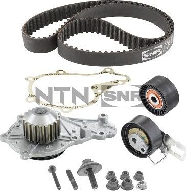 Помпа (водяной насос) с комплектом ремня ГРМ NTN / SNR. Артикул KDP452.370