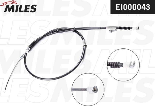 Трос ручника (тросик ручного тормоза) Miles. Артикул EI000043