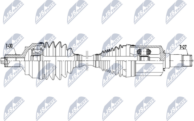 Полуось (привод в сборе, приводной вал) NTY. Артикул NPW-ME-104