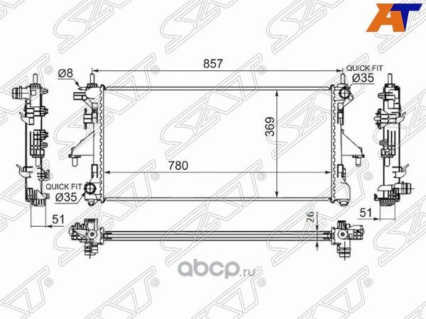 Радиатор FIAT DUCATOPEUGEOT BOXERCITROEN JUMPER (SAT). Артикул SGPG000906R