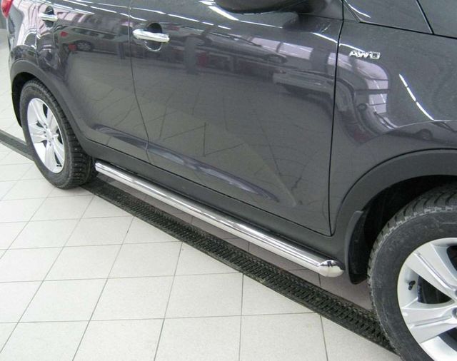 Защита порогов RusStal труба d76 (вариант 1) для Toyota Land Cruiser 100 1998-2007. Артикул LHT-0004621