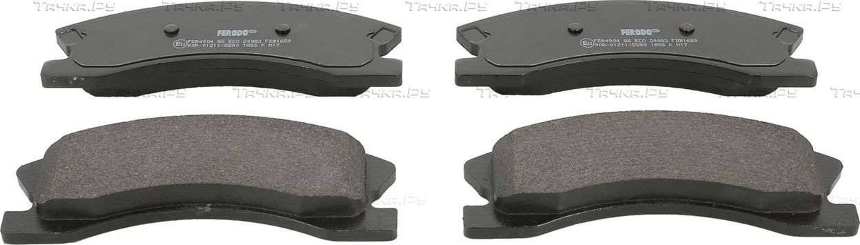 Тормозные колодки Ferodo Premier Eco Friction передние для Jeep Grand Cherokee II (WJ) 1999-2005. Артикул FDB1659