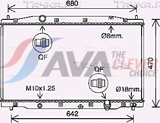Радиатор охлаждения двигателя AVA ** CLEVER FIT ** для Honda CR-V III 2007-2012. Артикул HD2315
