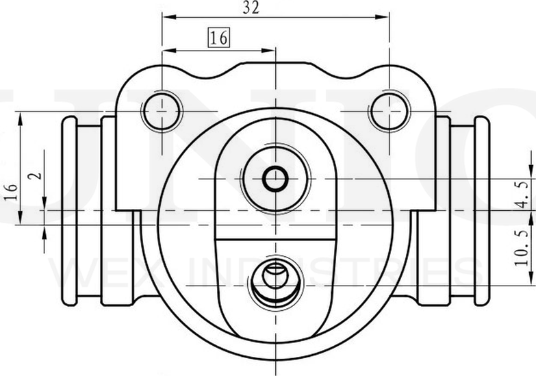 Цилиндр тормозной рабочий (Unio). Артикул BRC-20501