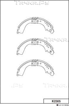 Тормозные колодки MK Kashiyama задние для Renault 21 1990-1994. Артикул K2305