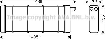 Радиатор отопителя (печки) AVA передний/задний для Volkswagen Transporter T3 1980-1992. Артикул VN6128