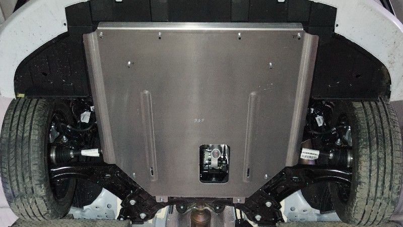 Защита алюминиевая ТСС (4 мм) для картера и КПП BAIC U5 Plus Luxury 2023-2026. Артикул ZKTCC00656