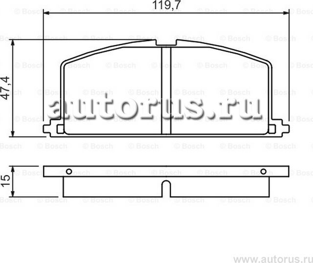 Колодки тормозные TOYOTA Camry,Carina,Corolla (83-92) передние (4шт.) BOSCH. Артикул 0986468701