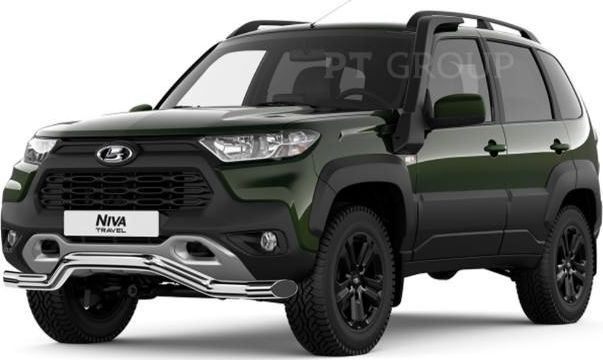 Защита PT Group переднего бампера d=63 мм Волна (НПС) для Lada Niva Travel 2021-2026. Артикул LNT-21-220213.00