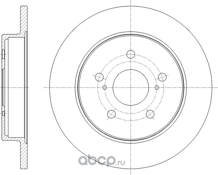 Диск тормозной (G-Brake). Артикул GR12100