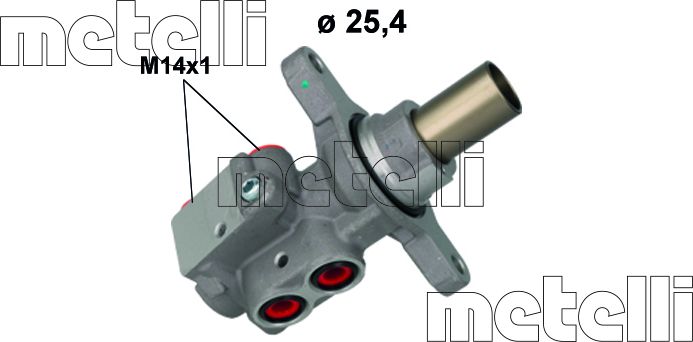 Тормозной цилиндр главный Metelli. Артикул 05-1242