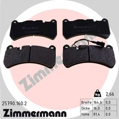 Тормозные колодки Zimmermann. Артикул 25790.160.2