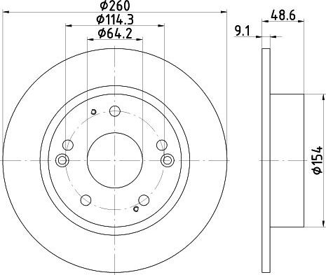 Тормозной диск Nisshinbo. Артикул ND8026K