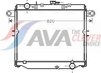Радиатор охлаждения двигателя AVA для Toyota Land Cruiser 100 1998-2007. Артикул TO2477