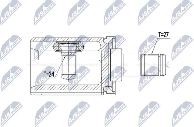 Полуось (привод в сборе, приводной вал) NTY задняя правая для BMW 7 V (F01/F02/F04) 2009-2015. Артикул NPW-BM-077