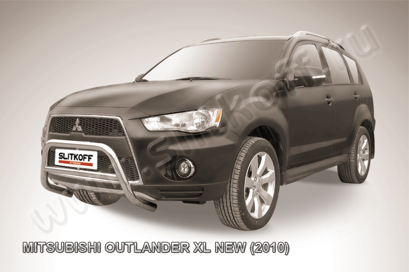 Кенгурятник Slitkoff d57 низкий для Mitsubishi Outlander XL 2010-2012. Артикул MXL10-002