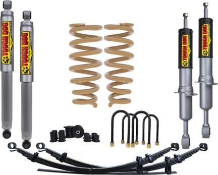 Лифт-комплект Tough Dog усиленной подвески для Toyota Hilux 2005-2014, лифт 40 мм, нагрузка - 0-300 кг. Артикул TD-KUN-LLFC