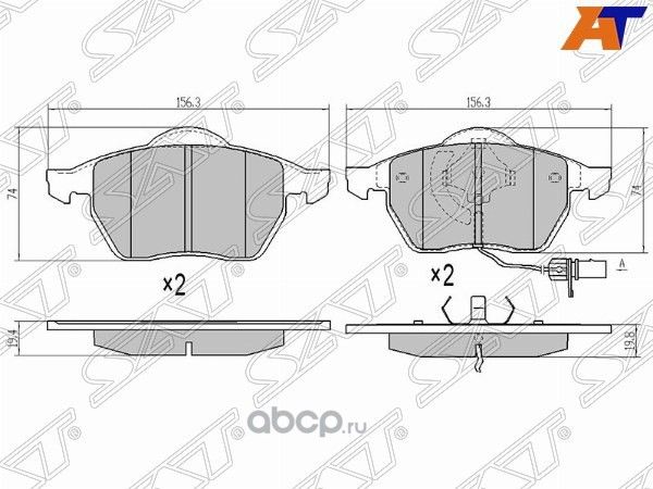 Колодки тормозные FR VAG GOLF IVPASSAT VVIA4 95. Артикул ST4B0698151AF