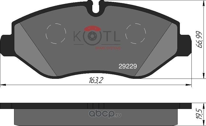 Колодки тормозные дисковые передние к-т IVECO DAILY II/III (Kotl). Артикул 1747kt
