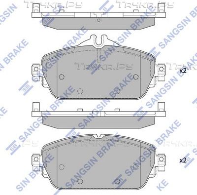 Тормозные колодки Sangsin Hi-Q. Артикул SP4044