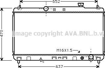 Радиатор охлаждения двигателя AVA для Lexus ES III 1996-2006. Артикул TO2235