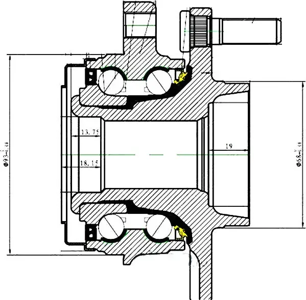 Ступичный узел FR NISSAN TEANA PJ32VQ35MURANO P (SAT). Артикул ST40203JP11A
