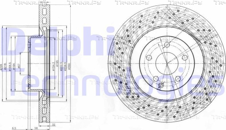 Тормозной диск Delphi. Артикул BG9057