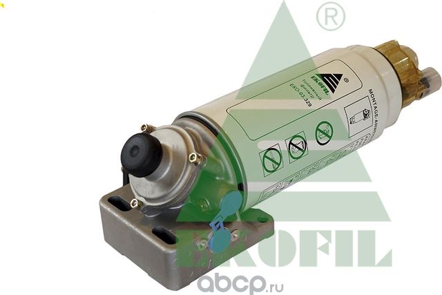 Топливный сепаратор в сборе с колбой и площадкой (Ekofil). Артикул EKO03329KIT