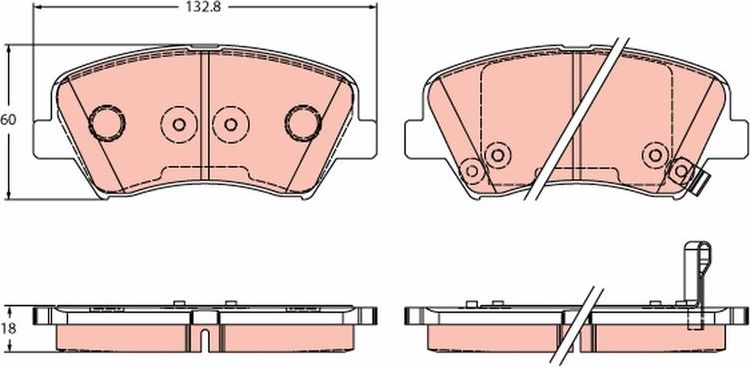 Тормозные колодки TRW. Артикул GDB3552