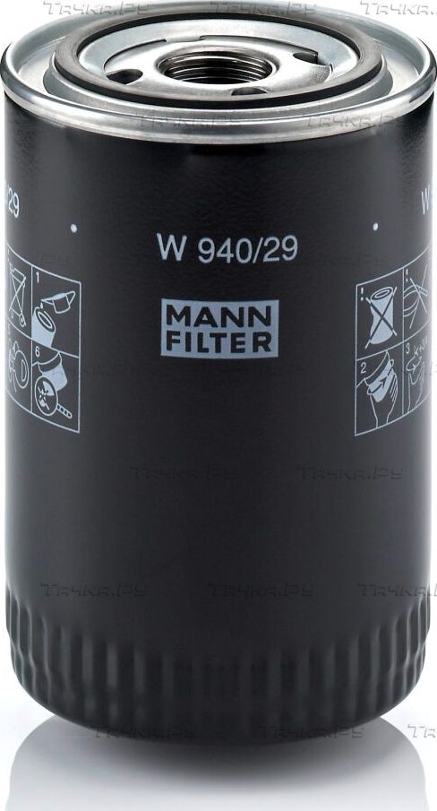 Масляный фильтр Mann-Filter. Артикул W 940/29