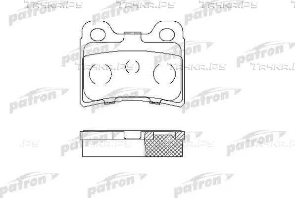 Тормозные колодки Patron задние для Kia Shuma I 1996-2001. Артикул PBP772