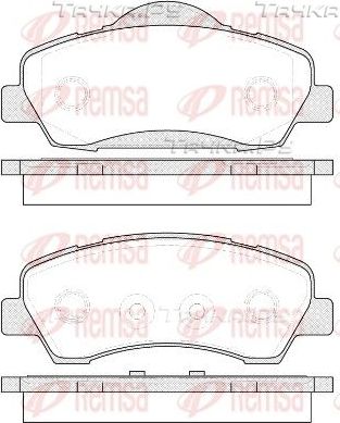 Тормозные колодки Remsa передние для Citroen C-Elysee I 2012-2026. Артикул 1530.00