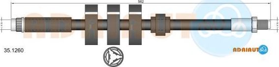 Тормозной шланг Adriauto. Артикул 35.1260