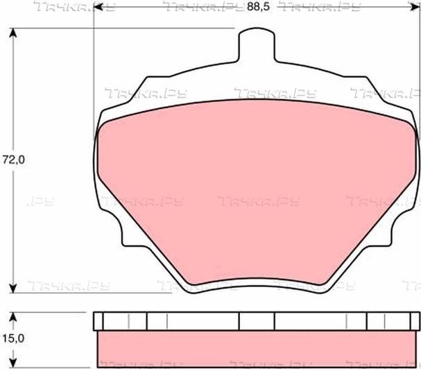 Тормозные колодки TRW для Land Rover Range Rover I 1970-1990. Артикул GDB974