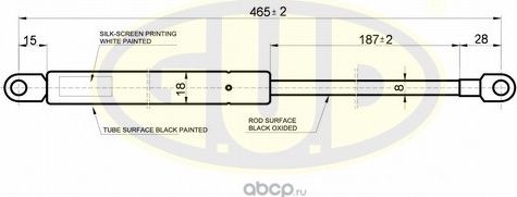 Амортизатор (упор) капота G.U.D.. Артикул GGS010111