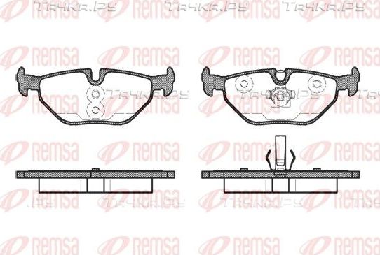 Тормозные колодки Remsa задние для BMW Z4 I (E85/E86) 2005-2009. Артикул 0265.41