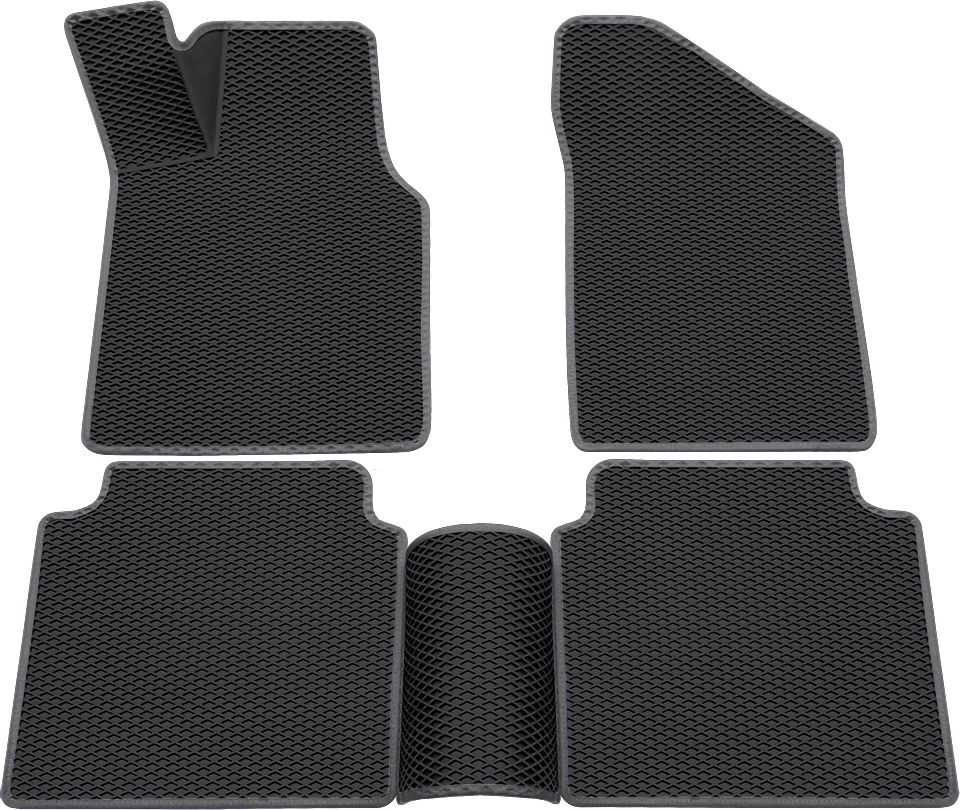 Коврики Rezkon 3D EVA Ромб резиновые для салона Lada (ВАЗ) 2103 1972-1984 Серый кант. Артикул 9239005102