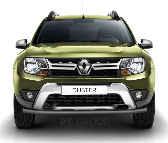 Защита PT Group переднего бампера одинарная d=63 мм ШАГРЕНЬ (ППК) Renault Duster 2016-2020. Артикул RDU-16-330201.22