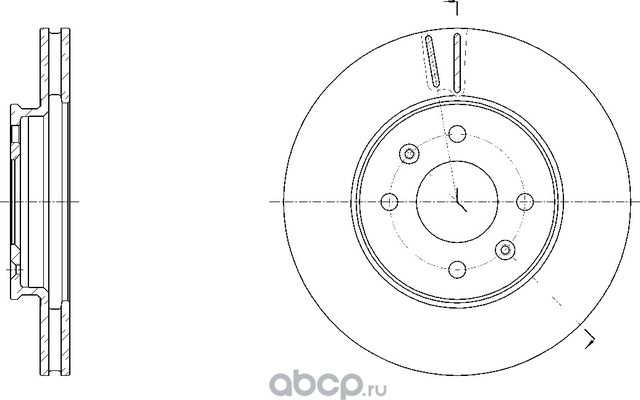 Диск тормозной вентилируемый (G-Brake). Артикул GR21346