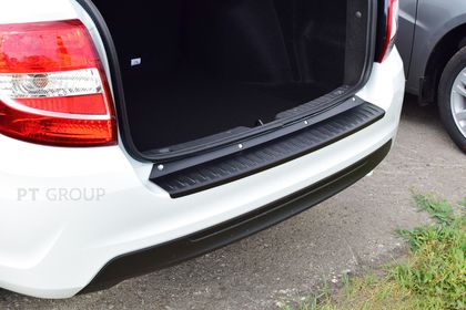 Накладка PT Group на задний бампер (ABS) для Lada Granta I рестайлинг седан 2018-2024. Артикул 01900505