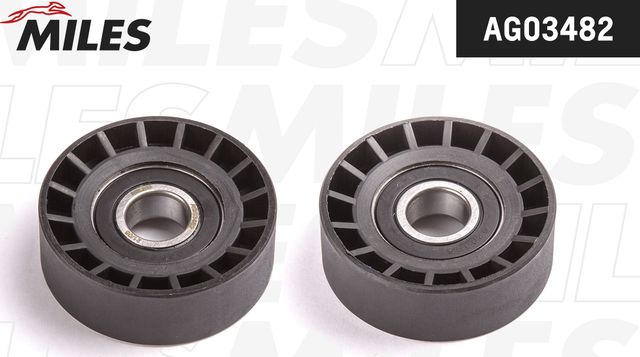 Направляющий (ведущий) ролик приводного поликлинового ремня Miles. Артикул AG03482