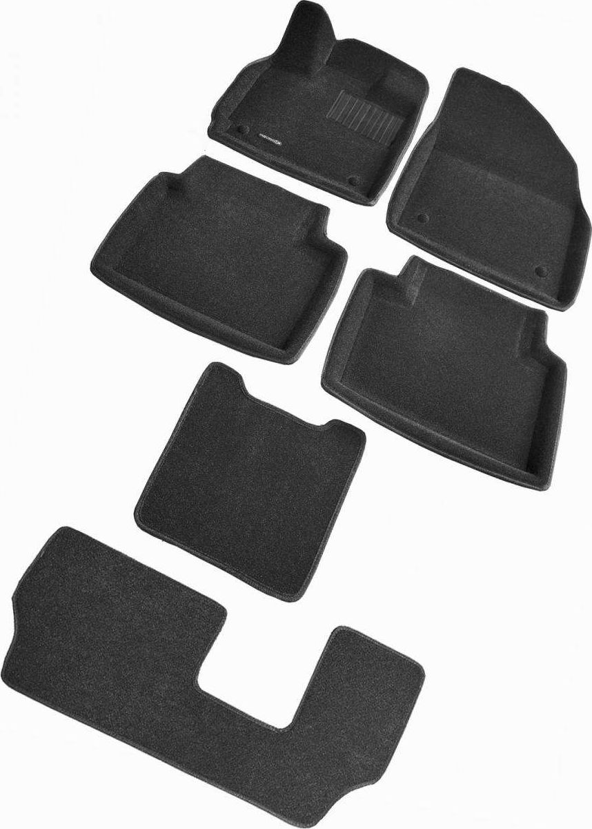 Коврики текстильные Euromat 3D Business (3-ряд) для салона Exeed VX 2019-2026. Артикул EMC3D-001424