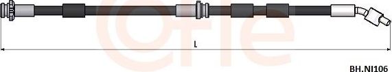 Тормозной шланг Cofle. Артикул 92.BH.NI106